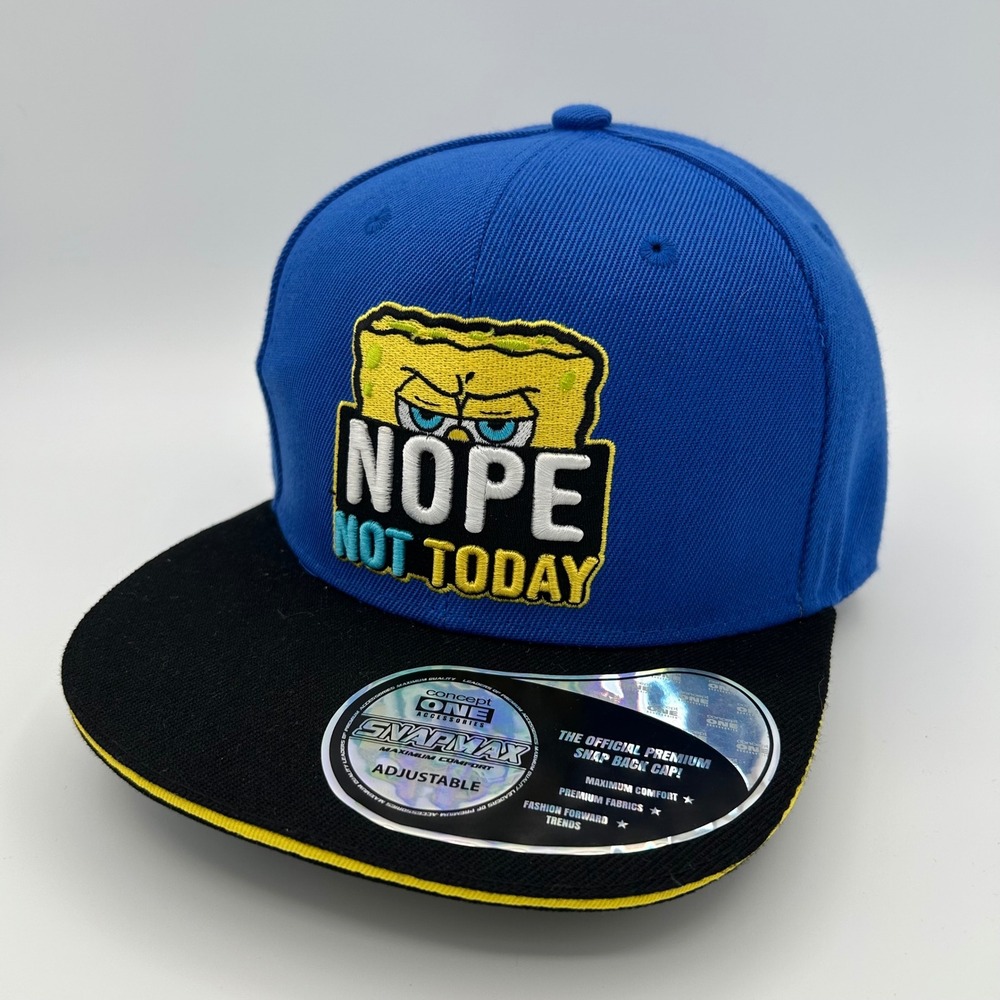 SpongeBob SquarePants Concept One Snapback Hat OS Blue Streetwear Y2K Style